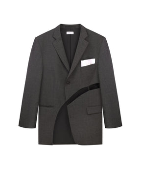JACKET WITH ASYMMETRIC CUT-OUTS F0525